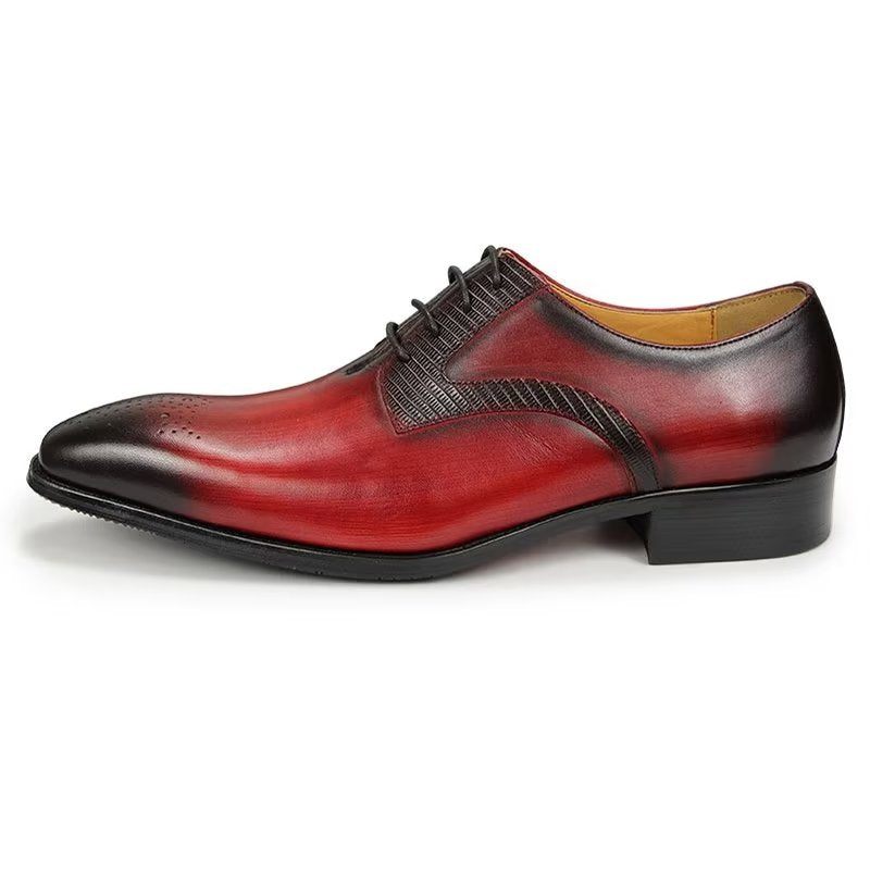 Sapatos Formais Masculinos Elegantes Brogues Casamento - Vermelho