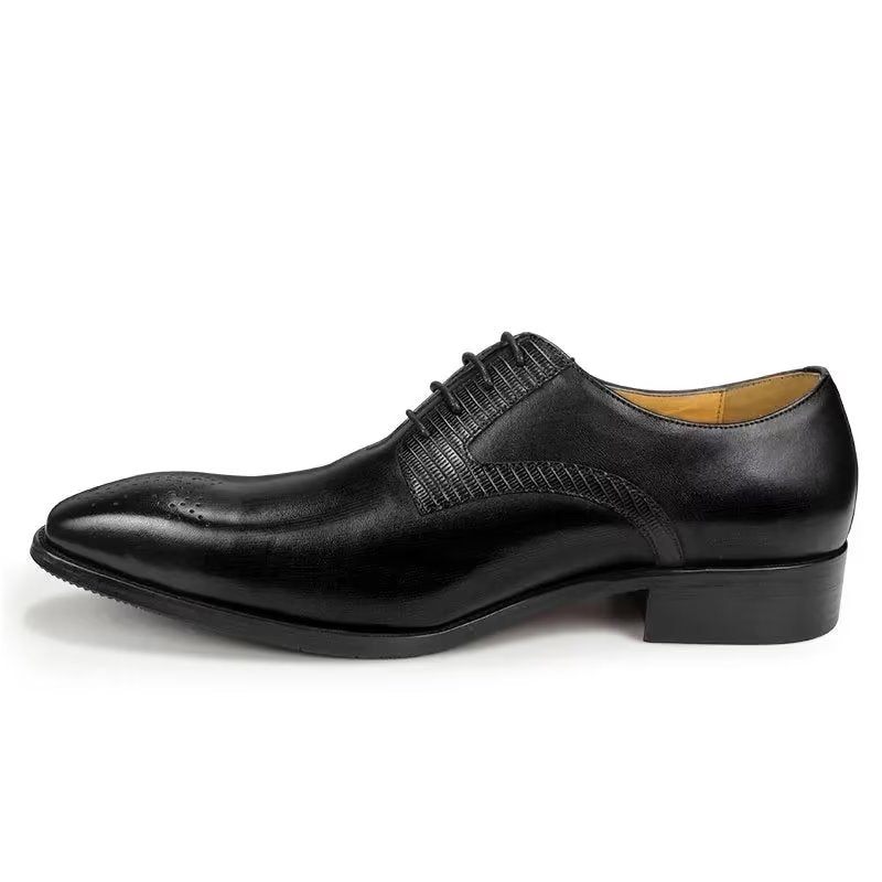 Sapatos Formais Masculinos Elegantes Brogues Casamento - Preto