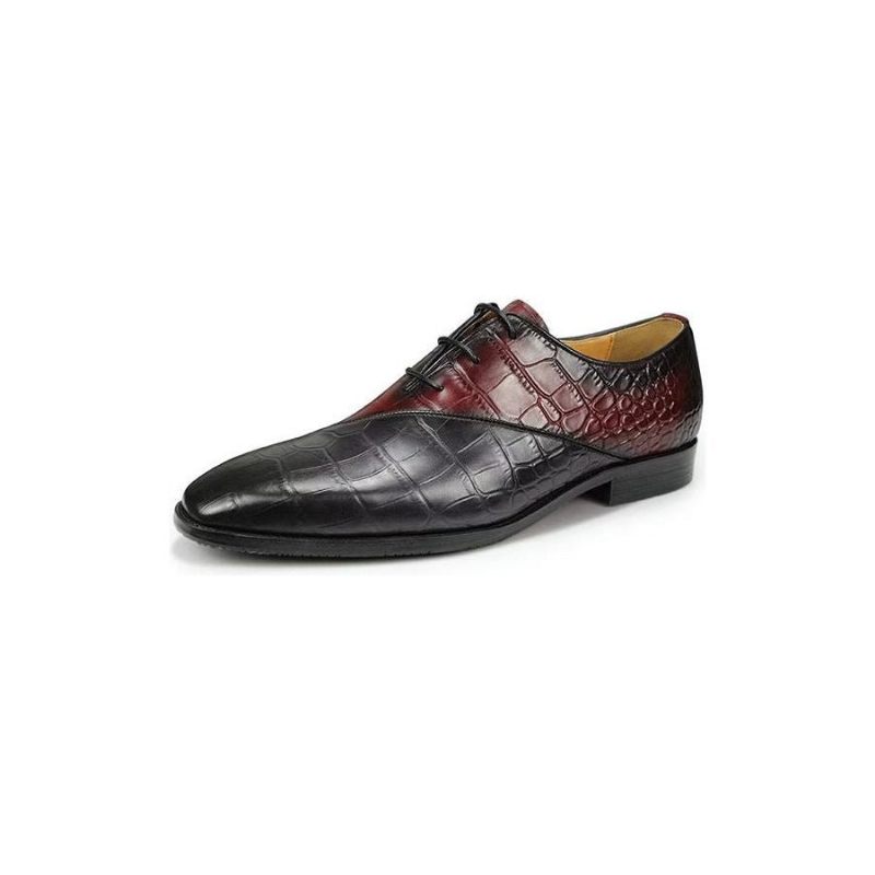 Sapatos Formais Masculinos Elegantes Casamento Couro Brogue - Vermelho