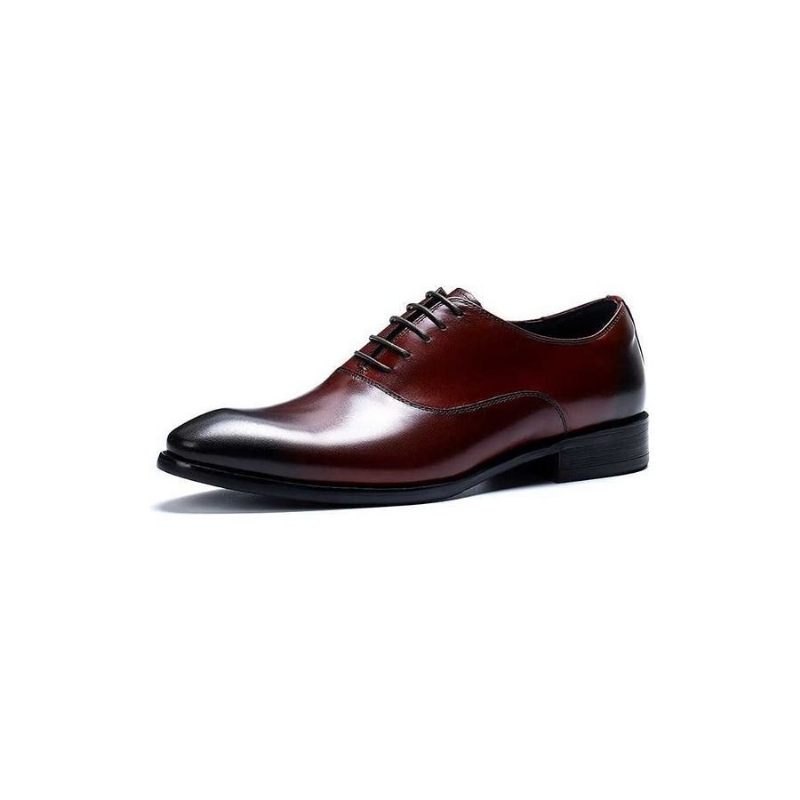 Sapatos Formais Masculinos Elegantes Com Cadarço Para Casamento - Vermelho