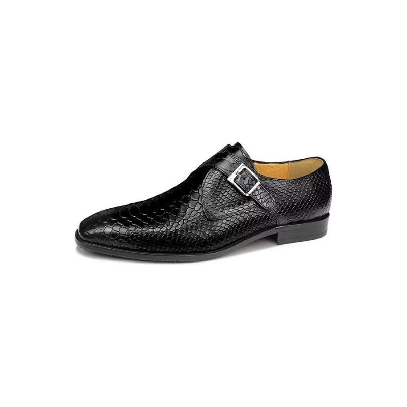 Sapatos Formais Masculinos Elegantes Com Fivela Personalizada Couro Brogue Para Casamento