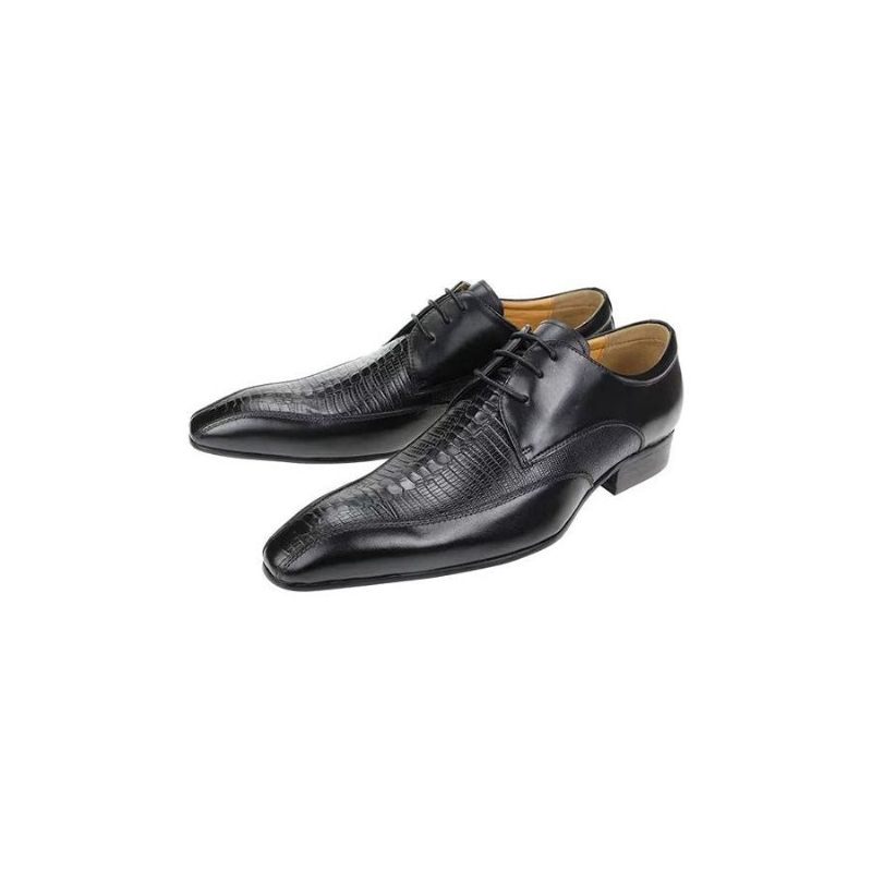 Sapatos Formais Masculinos Elegantes Couro Crocodilo Luxo Brogue Oxford