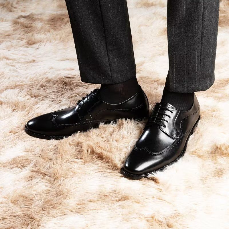 Sapatos Formais Masculinos Elegantes Derbies - Preto