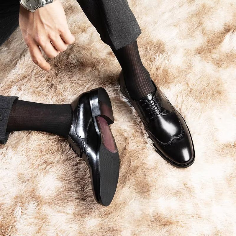 Sapatos Formais Masculinos Elegantes Derbies - Preto