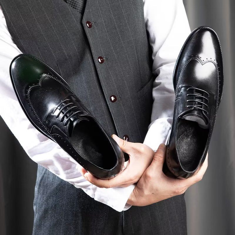 Sapatos Formais Masculinos Elegantes Derbies - Preto