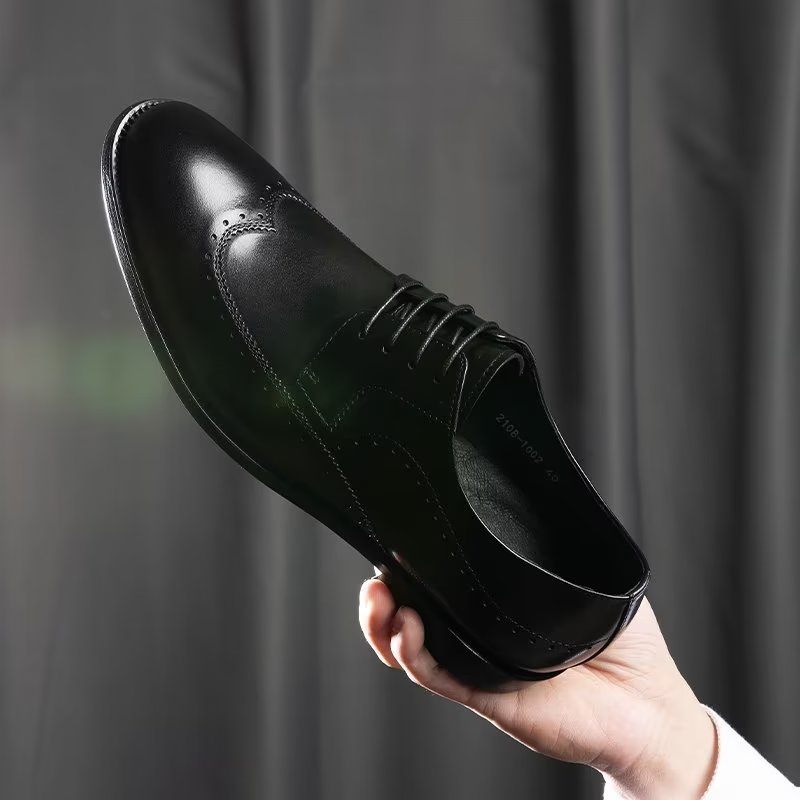 Sapatos Formais Masculinos Elegantes Derbies - Preto