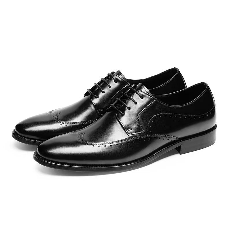 Sapatos Formais Masculinos Elegantes Derbies - Preto