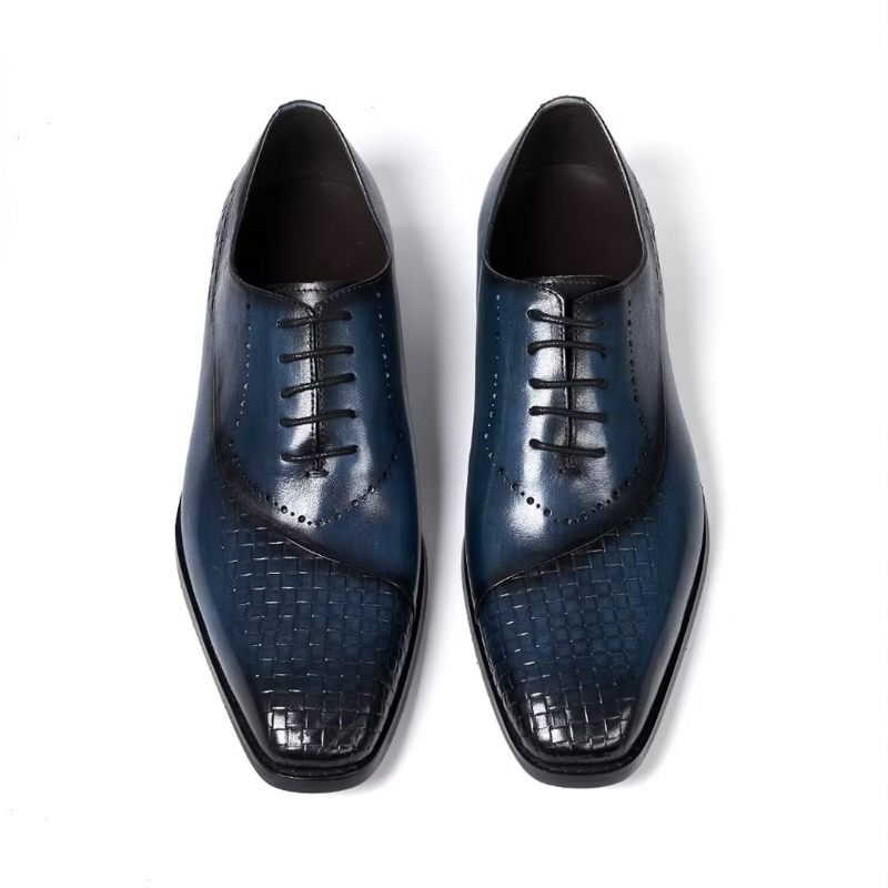 Sapatos Formais Masculinos Elegantes E Chiques Seleção Vestido Couro -  Azul