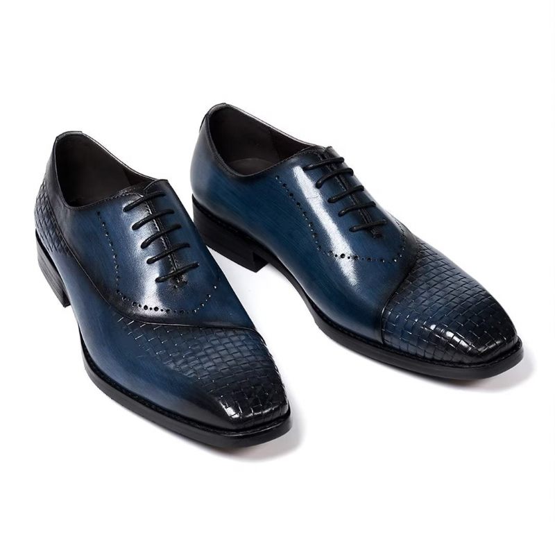 Sapatos Formais Masculinos Elegantes E Chiques Seleção Vestido Couro -  Azul