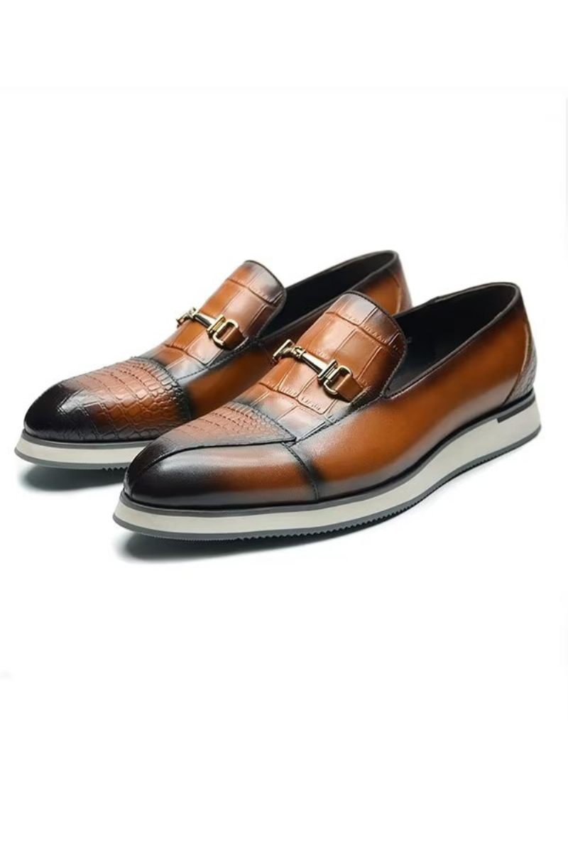 Sapatos Formais Masculinos Elegantes Estilo Slip-on