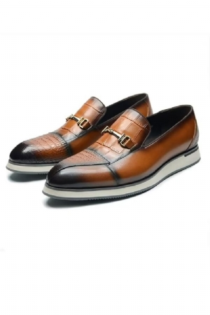 Sapatos Formais Masculinos Elegantes Estilo Slip-on