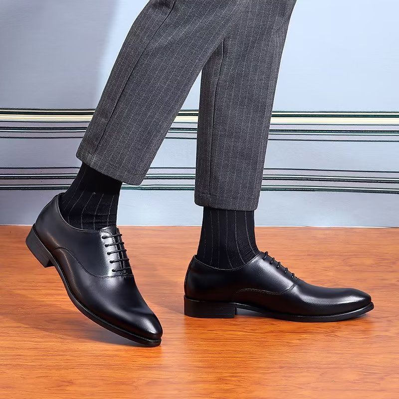 Sapatos Formais Masculinos Elegantes Oxford - Preto