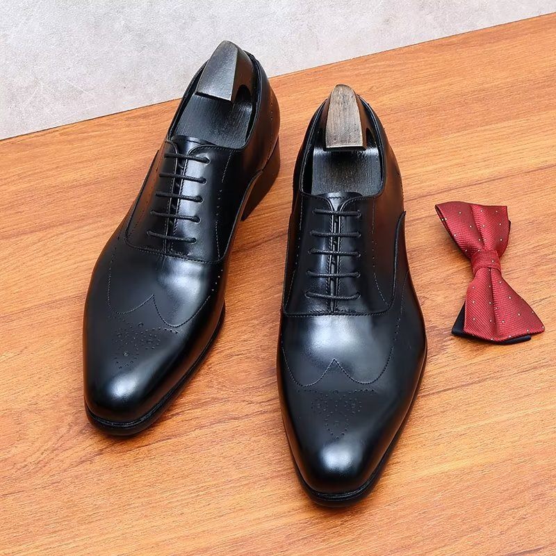 Sapatos Formais Masculinos Elegantes Oxford - Preto