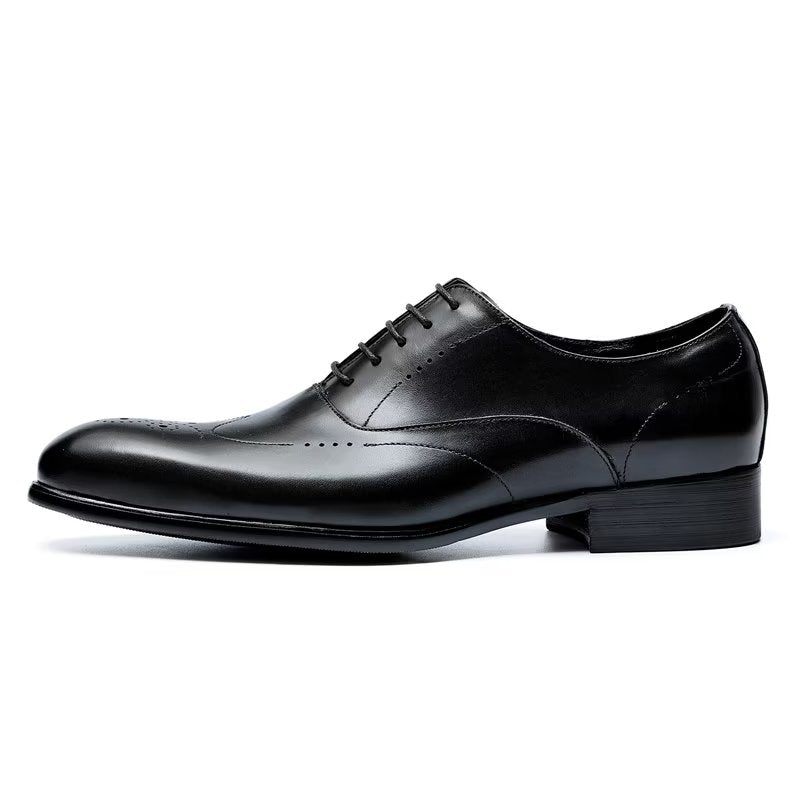 Sapatos Formais Masculinos Elegantes Oxford - Preto