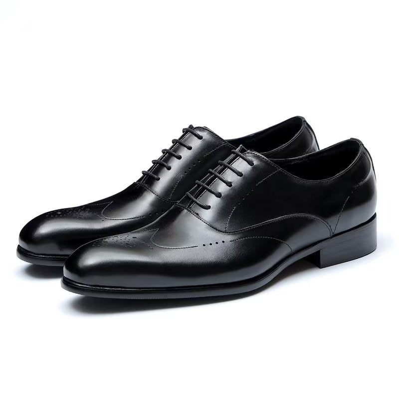 Sapatos Formais Masculinos Elegantes Oxford - Preto