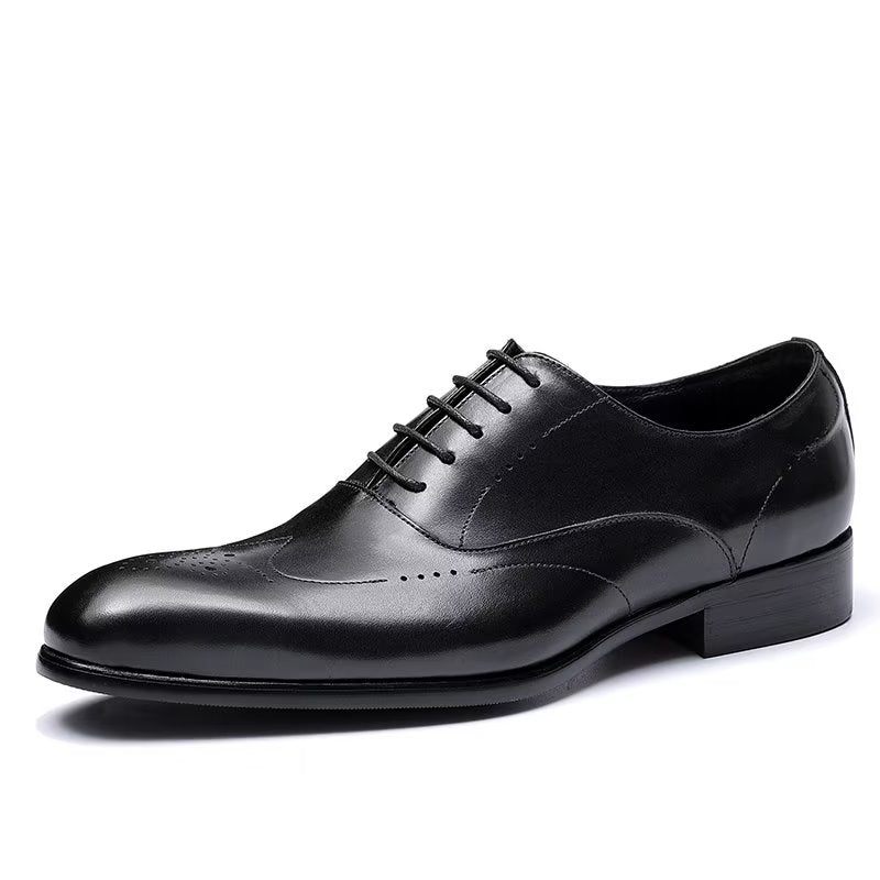 Sapatos Formais Masculinos Elegantes Oxford - Preto