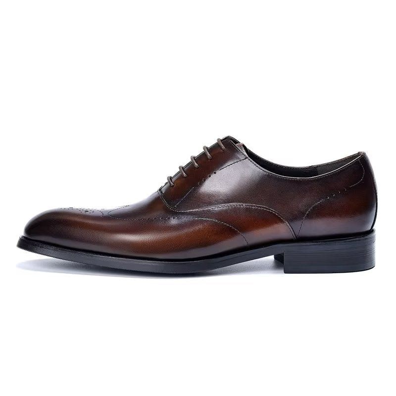 Sapatos Formais Masculinos Elegantes Oxford - Café