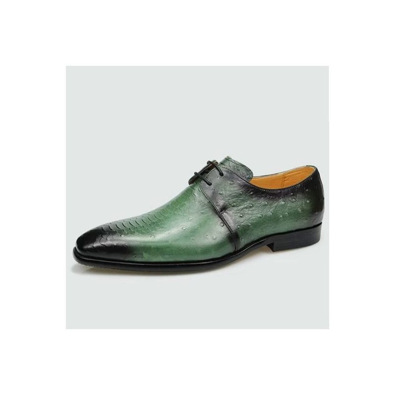 Sapatos Formais Masculinos Elegantes Sob Medida Brogue Couro Casamento - Verde