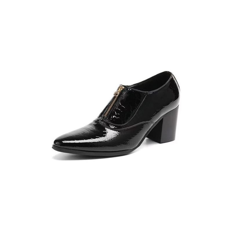 Sapatos Formais Masculinos Elegantes Sociais Bico Fino - Preto