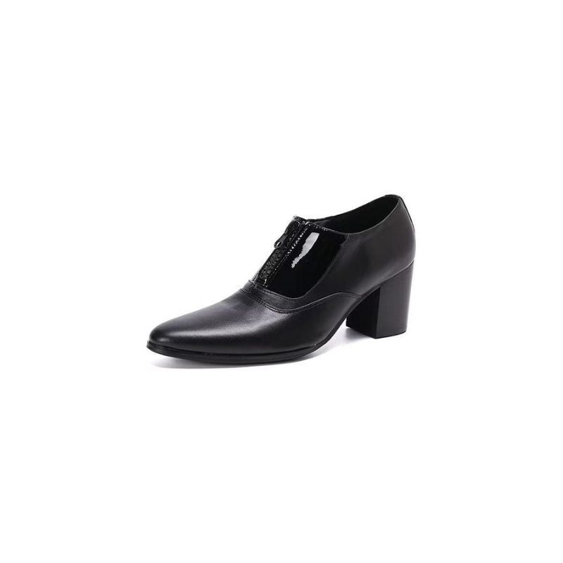 Sapatos Formais Masculinos Elegantes Sociais Bico Fino - Preto