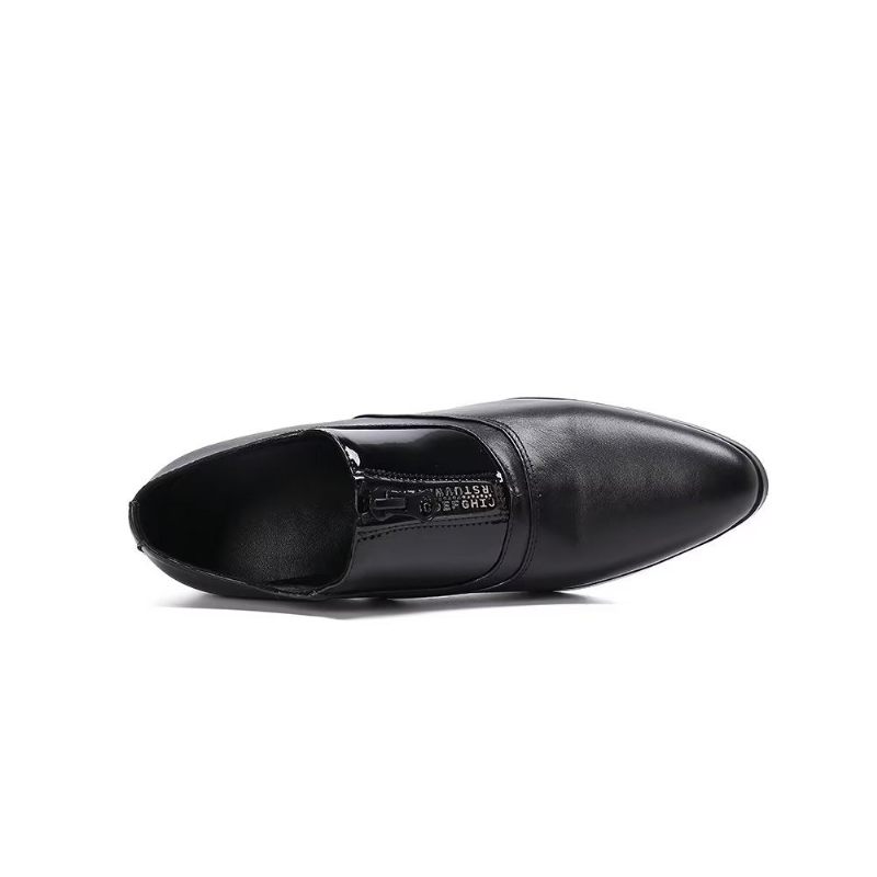 Sapatos Formais Masculinos Elegantes Sociais Bico Fino - Preto 1