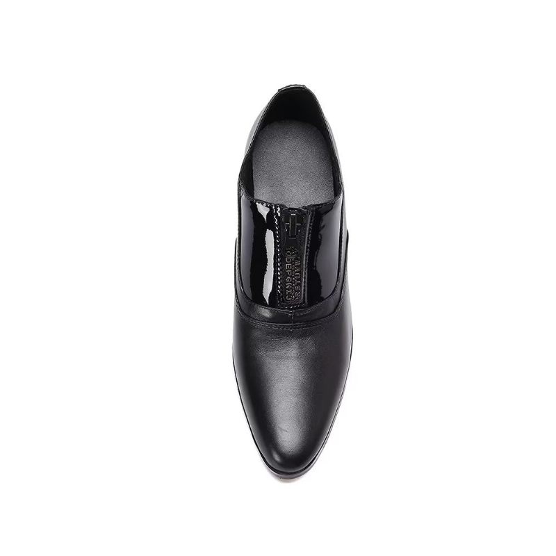 Sapatos Formais Masculinos Elegantes Sociais Bico Fino - Preto 1