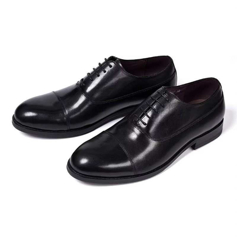 Sapatos Formais Masculinos Elegantes Sociais Couro Urbano - Preto 