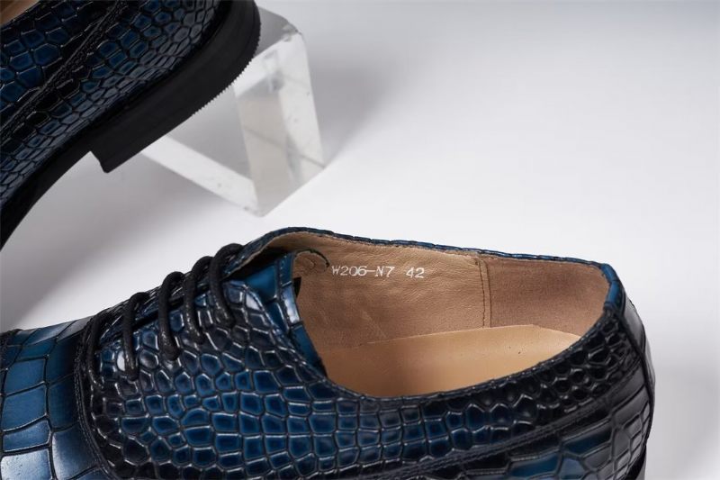 Sapatos Formais Masculinos Elegantes Sociais Couro Urbano -  Azul