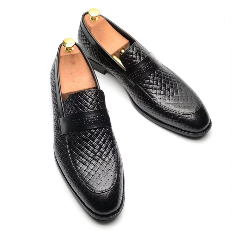 Sapatos Formais Masculinos Elegantes Sociais Slip-on - Preto