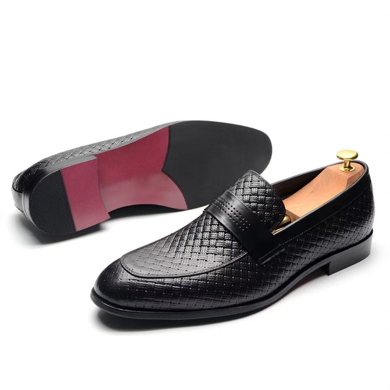 Sapatos Formais Masculinos Elegantes Sociais Slip-on - Preto