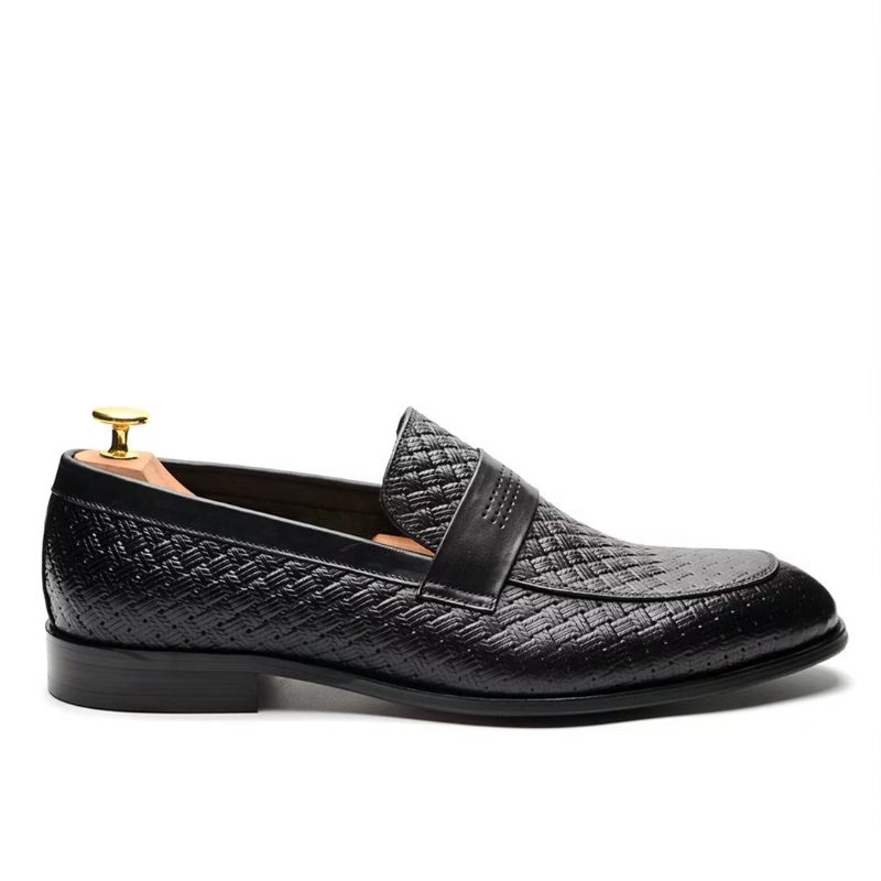 Sapatos Formais Masculinos Elegantes Sociais Slip-on - Preto