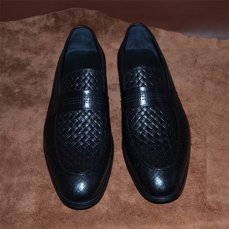 Sapatos Formais Masculinos Elegantes Sociais Slip-on - Preto