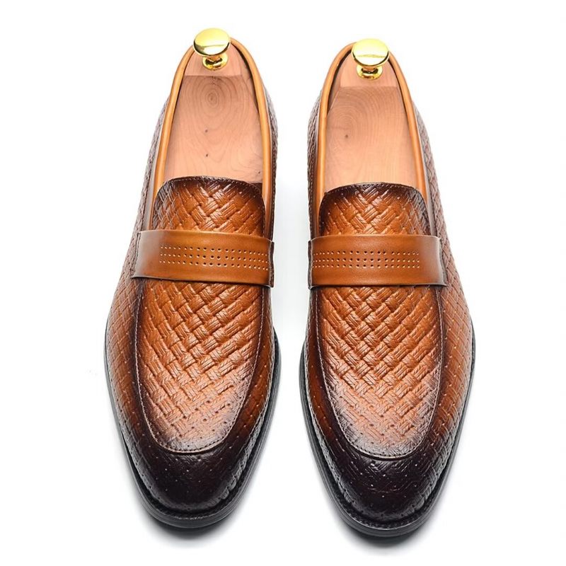 Sapatos Formais Masculinos Elegantes Sociais Slip-on - Marrom