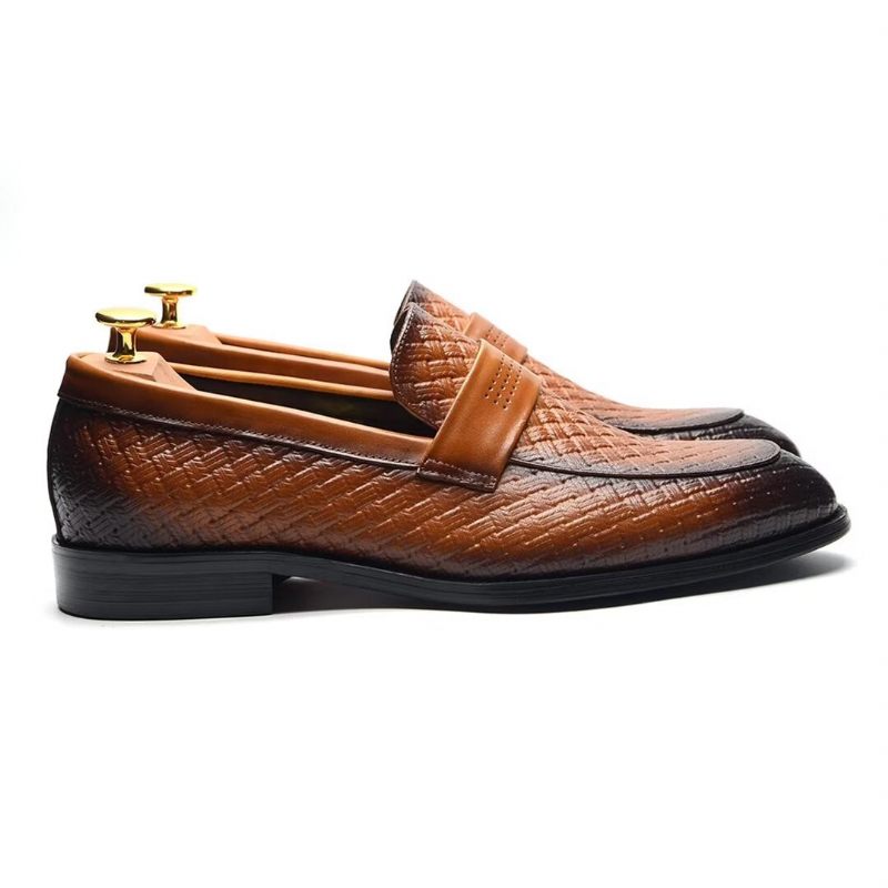 Sapatos Formais Masculinos Elegantes Sociais Slip-on - Marrom