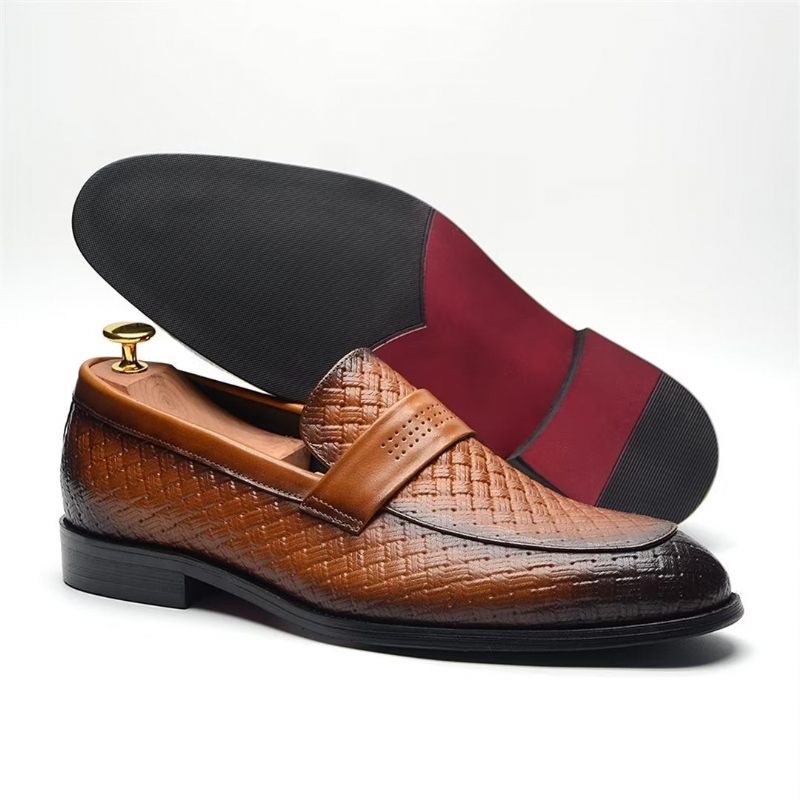 Sapatos Formais Masculinos Elegantes Sociais Slip-on - Marrom