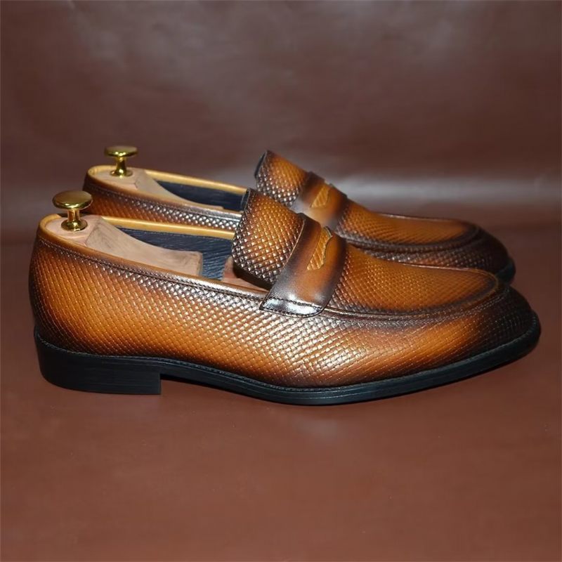 Sapatos Formais Masculinos Elegantes Sociais Slip-on - Marrom