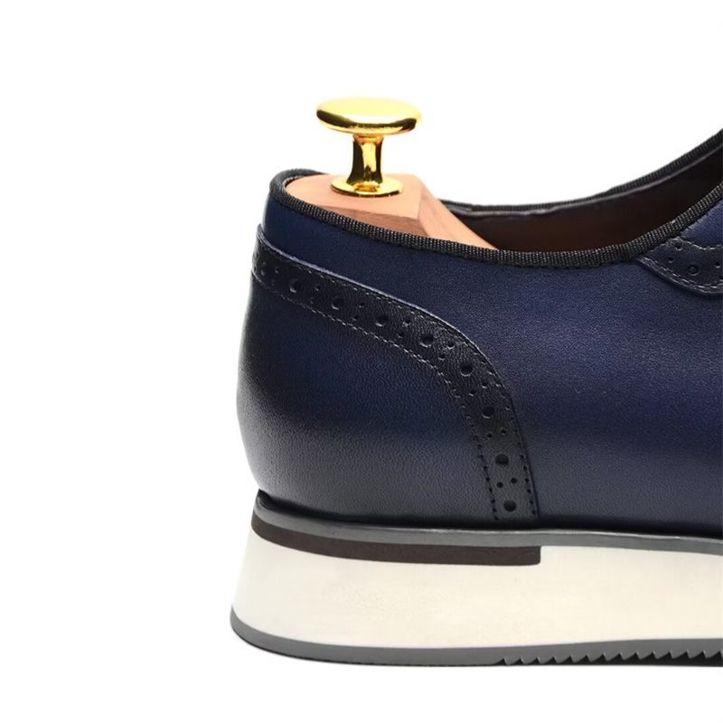 Sapatos Formais Masculinos Elegantes Vestido Urbano Com Cadarço Elegância -  Azul