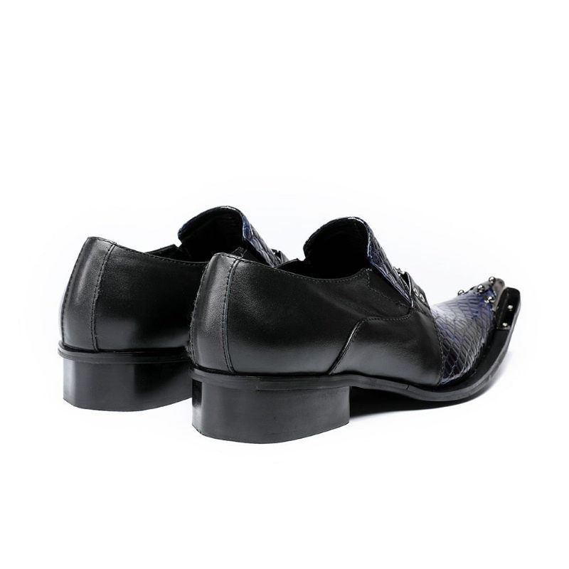 Sapatos Formais Masculinos Eleganza Biqueira Pontuda Oxfords - Preto 