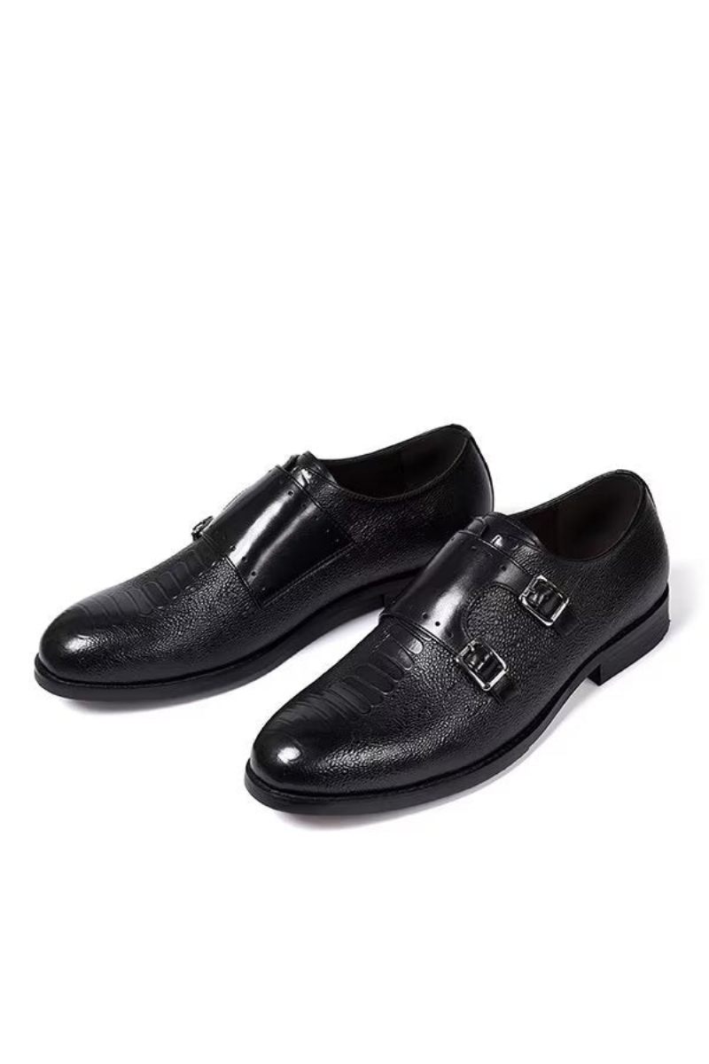 Sapatos Formais Masculinos Estilo Executivo Couro Slip-on