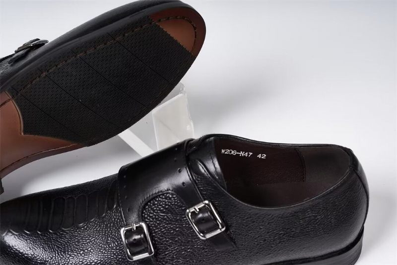 Sapatos Formais Masculinos Estilo Executivo Couro Slip-on - Preto