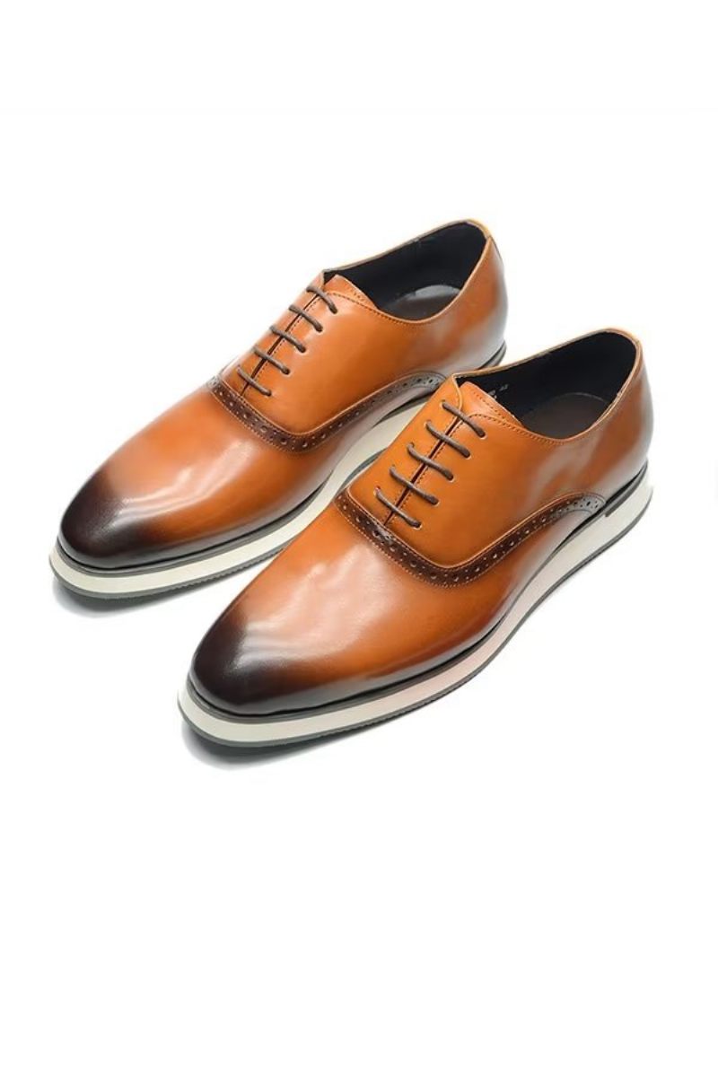 Sapatos Formais Masculinos Estilo Executivo Slip-on - Marrom