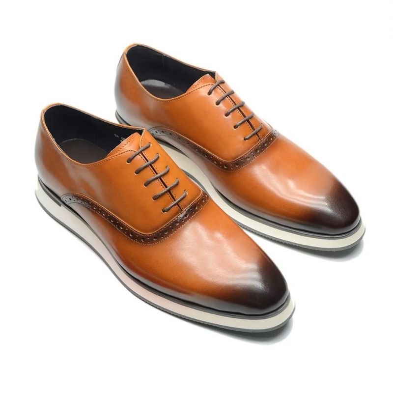 Sapatos Formais Masculinos Estilo Executivo Slip-on - Marrom