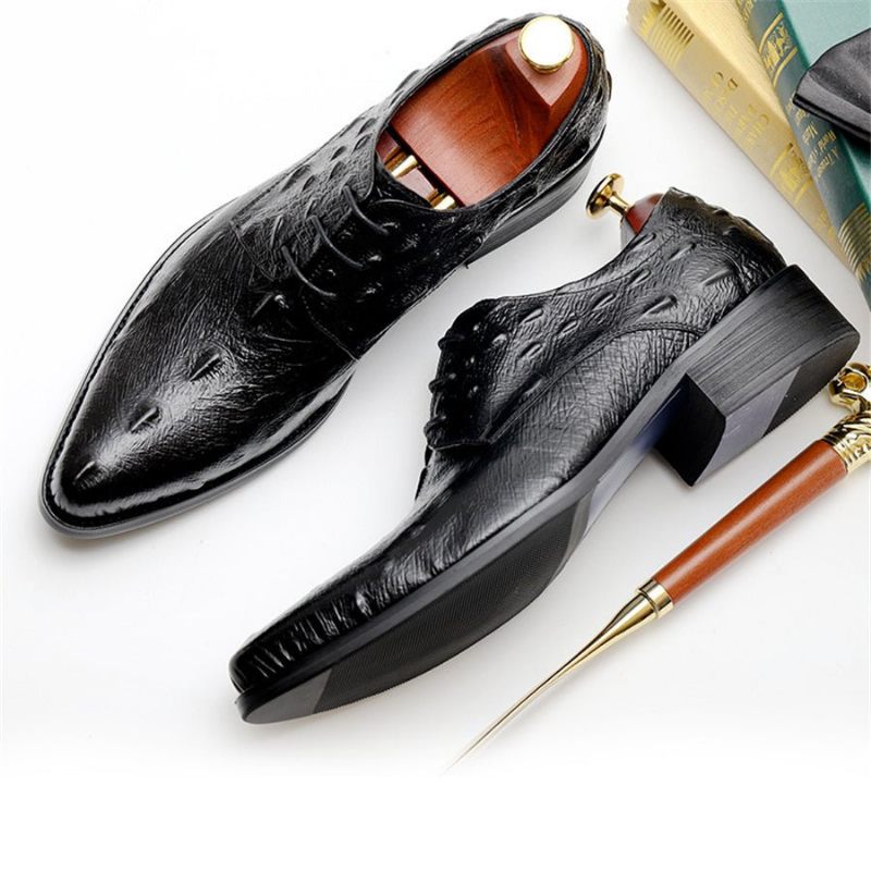 Sapatos Formais Masculinos Executivos Com Cadarço Oxford - Preto