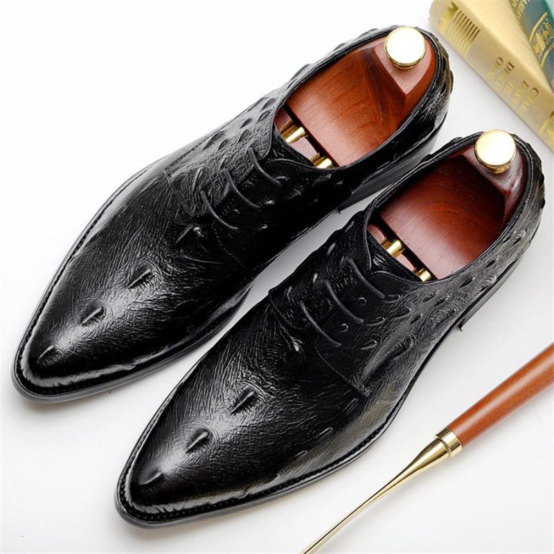 Sapatos Formais Masculinos Executivos Com Cadarço Oxford - Preto