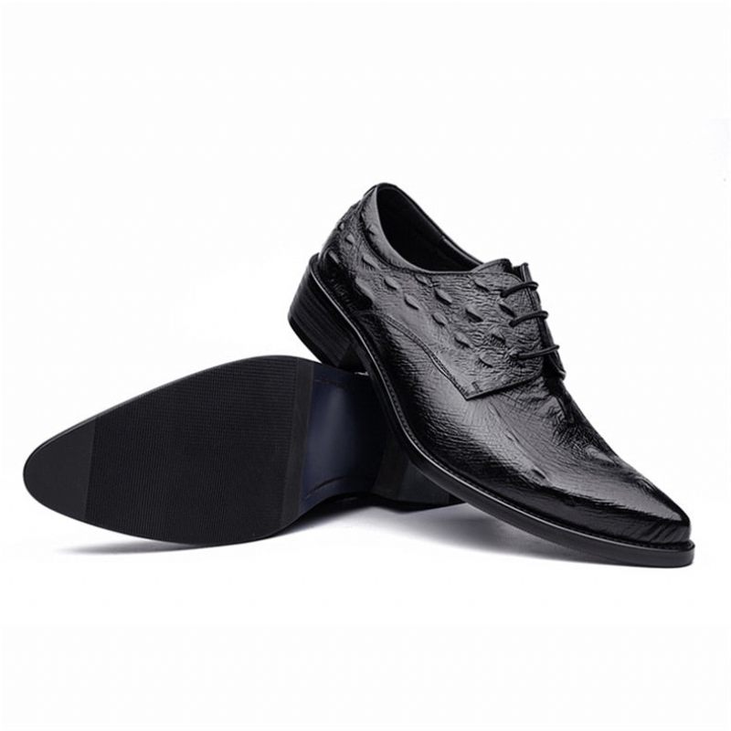 Sapatos Formais Masculinos Executivos Com Cadarço Oxford - Preto