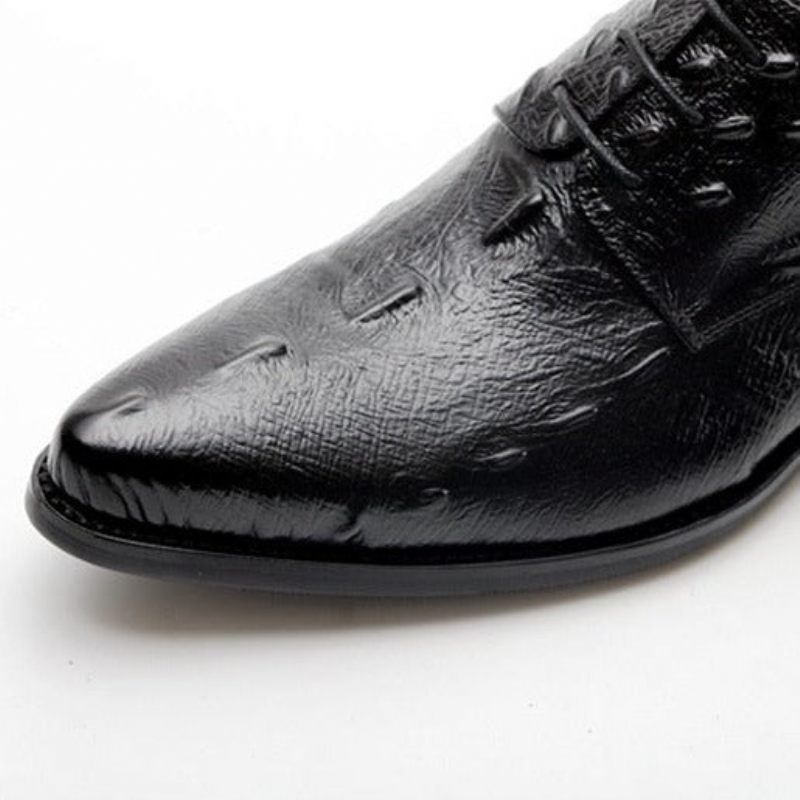 Sapatos Formais Masculinos Executivos Com Cadarço Oxford - Preto