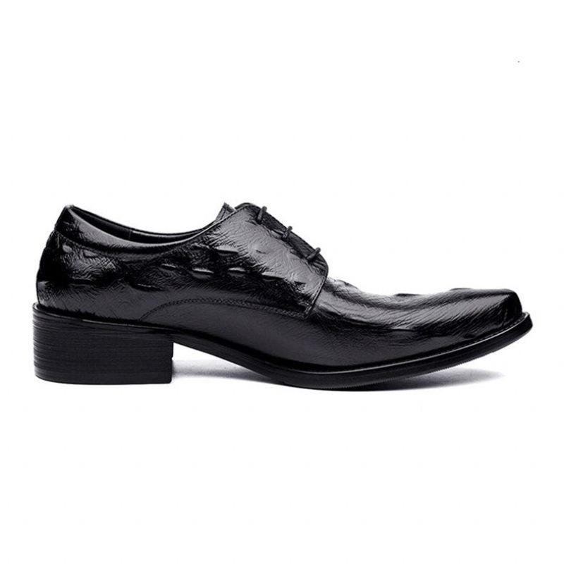 Sapatos Formais Masculinos Executivos Com Cadarço Oxford - Preto