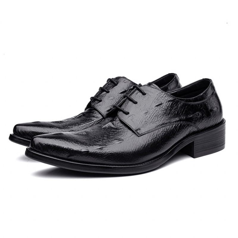 Sapatos Formais Masculinos Executivos Com Cadarço Oxford - Preto