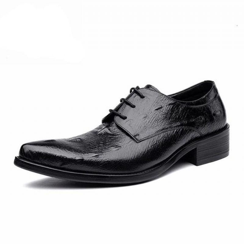 Sapatos Formais Masculinos Executivos Com Cadarço Oxford - Preto