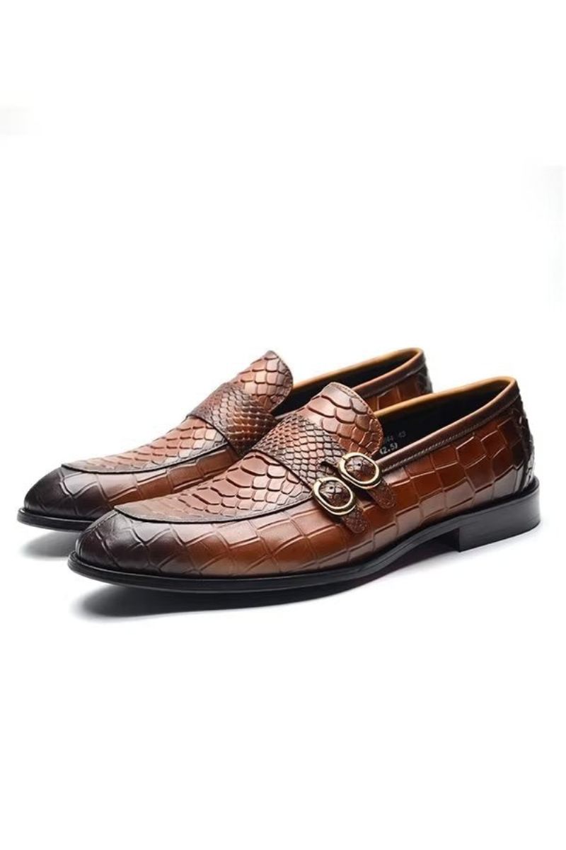 Sapatos Formais Masculinos Executivos Slip-on - Marrom